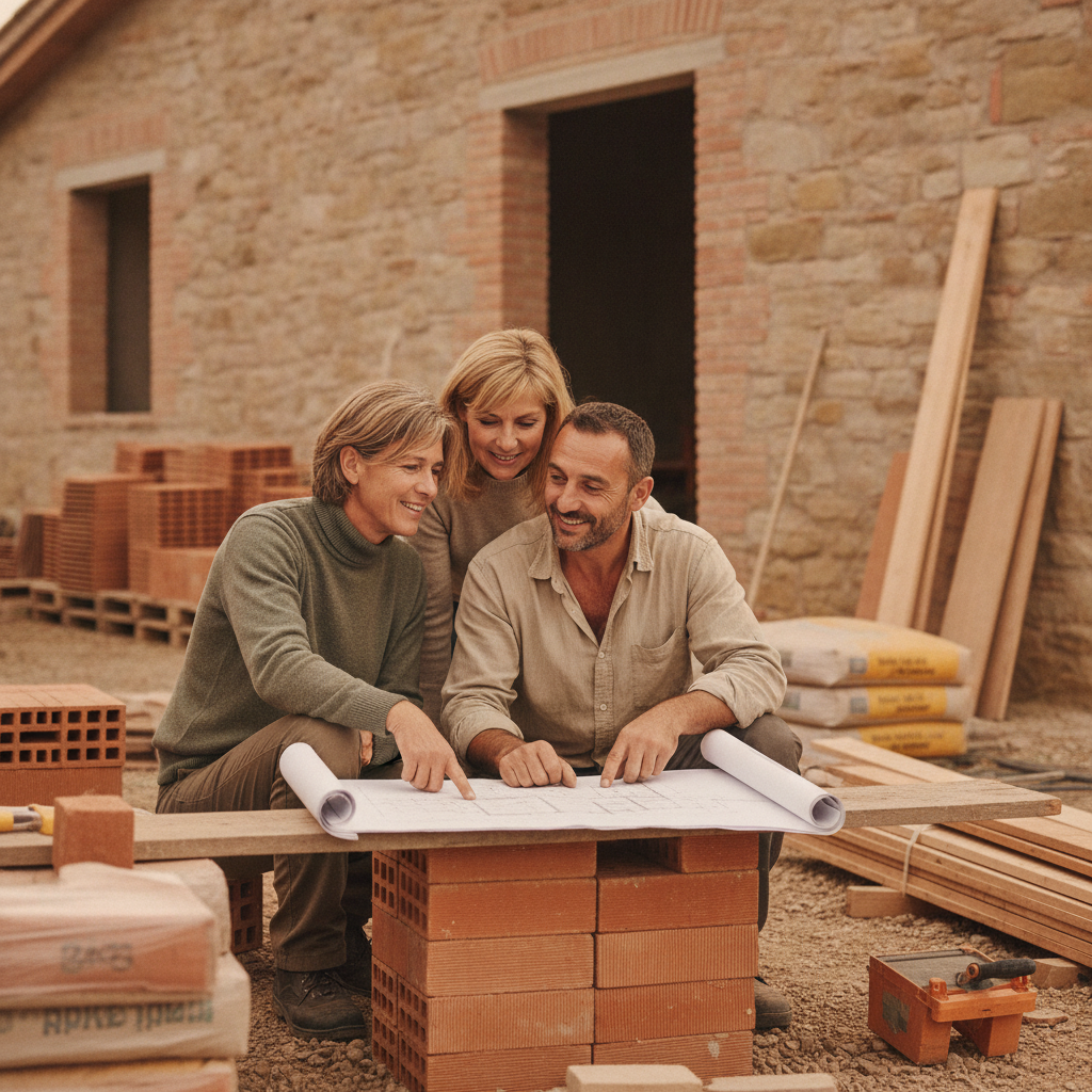Cantiere edile a Roma — EdilProRoma N&A al lavoro